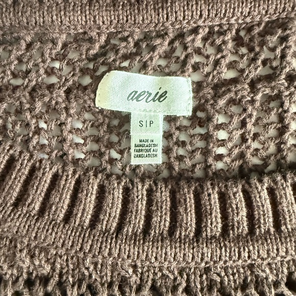 Aerie 100% Cotton Crochet Oversized Short Sleeve & Shorts Set - Picture 5 of 8